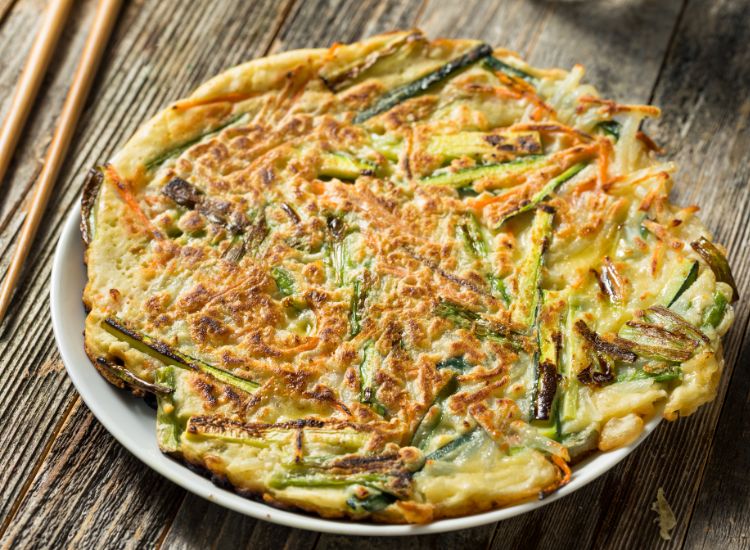 Crêpes coréennes aux oignons verts